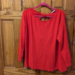 Alice + Olivia open back red sweater